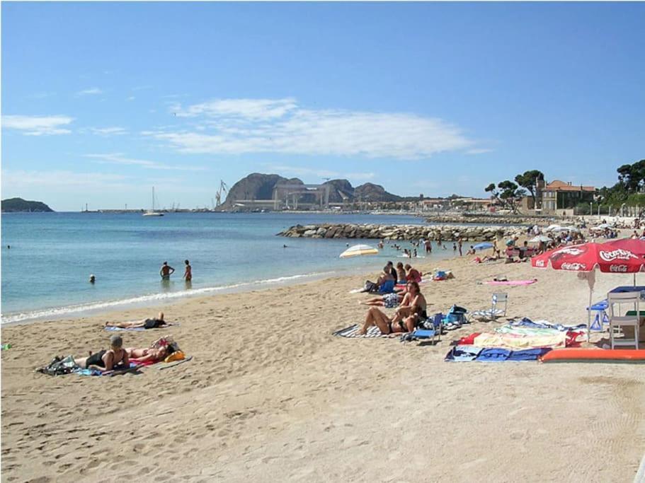 Blue Summer Vibes Duplex Studio For 4P, Ac, Sea View, Parking, Beach At 50M, Spa Access -3 La Ciotat Buitenkant foto