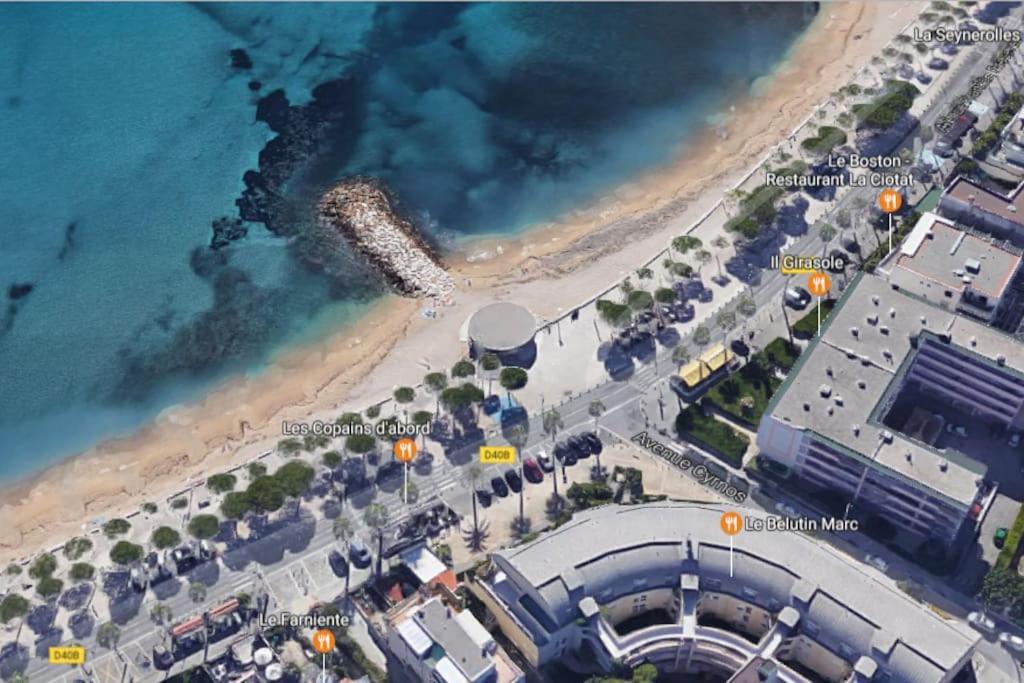 Blue Summer Vibes Duplex Studio For 4P, Ac, Sea View, Parking, Beach At 50M, Spa Access -3 La Ciotat Buitenkant foto